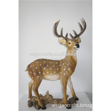 polyresin animal statue deer figurine for garden decor